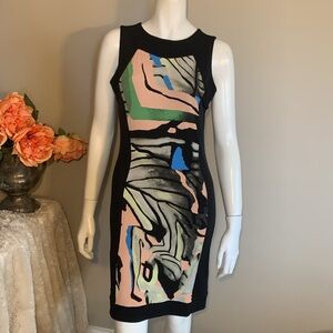 Eva Varro graphic print sleeveless dress Small